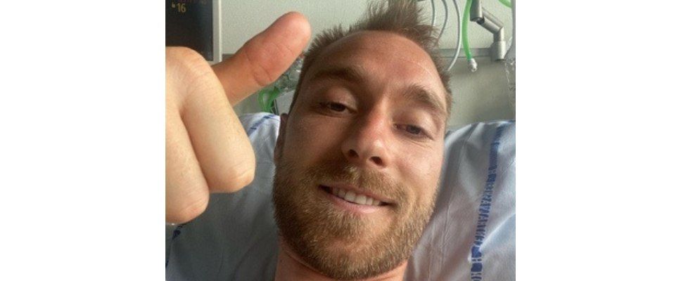 Eriksen sorride ospedale Copenhagen
