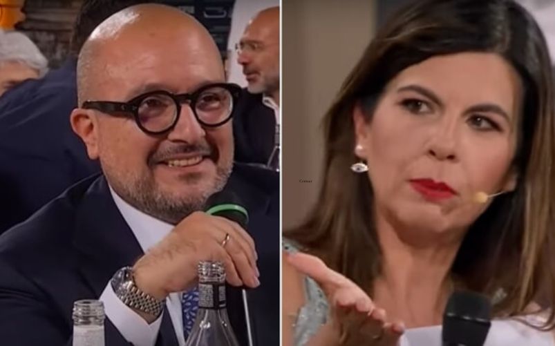 Sangiuliano e Geppi Cucciari