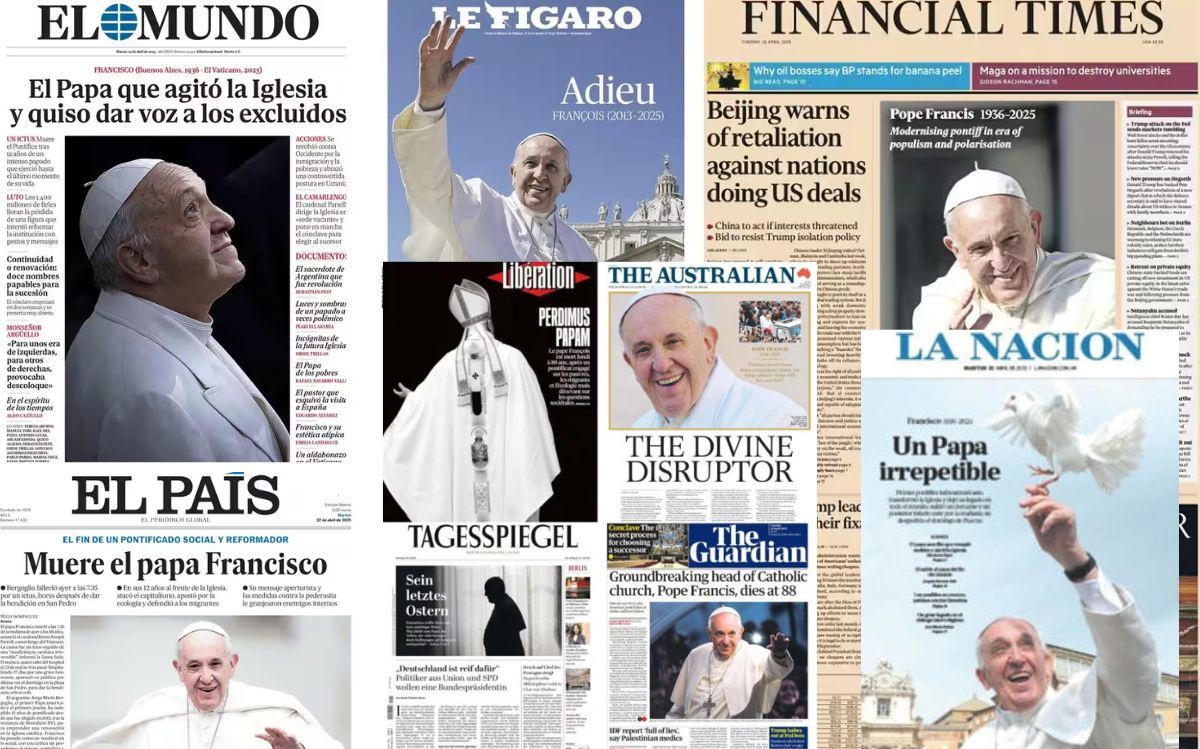 morte Papa prime pagine di tutto il mondo