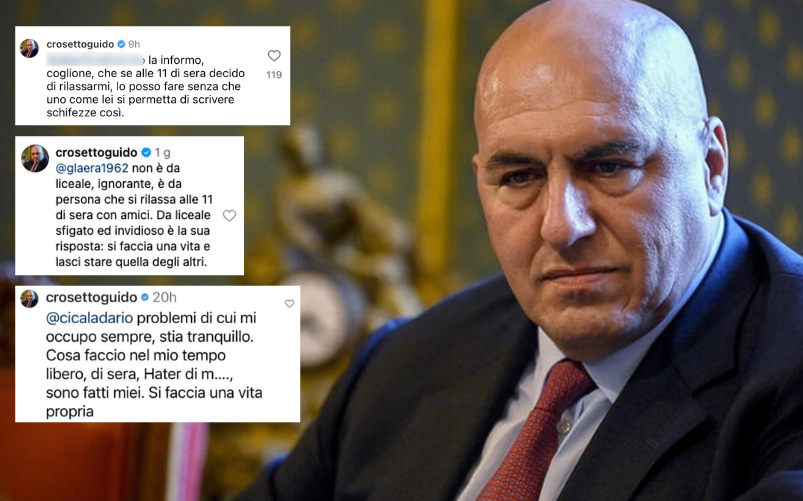 Guido Crosetto contro gli haters