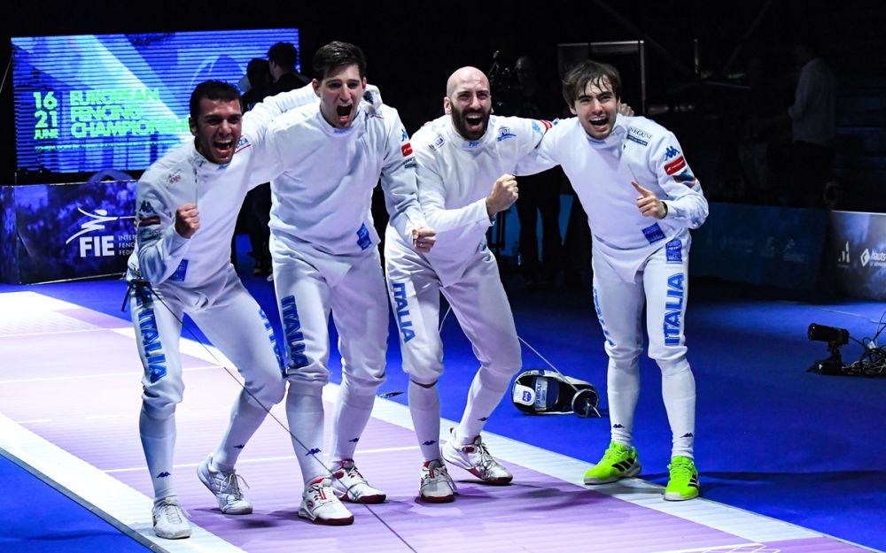 Italia campione d’Europa nella spada maschile, bronzo per le sciabolatrici