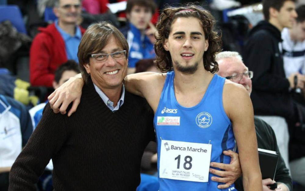 Gianmarco Tamberi con il papà Marco