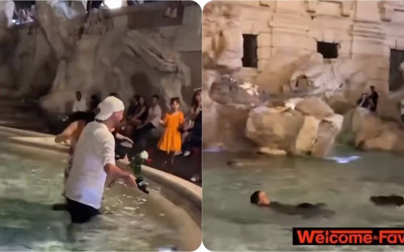 Turisti Fontana di Trevi