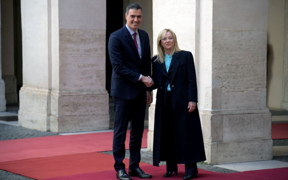 Meloni incontra Sanchez “Linea comune Italia-Spagna sul prossimo bilancio Ue”