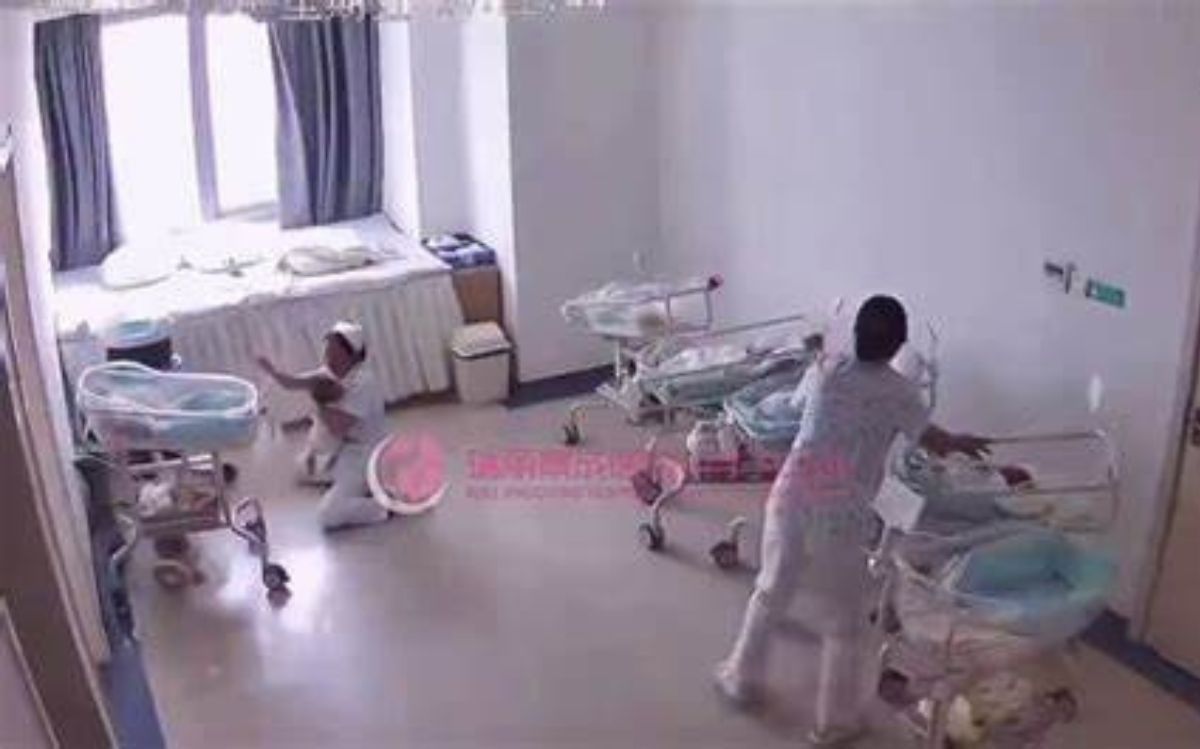 Infermiere proteggono neonati durante il terremoto in Myanmar