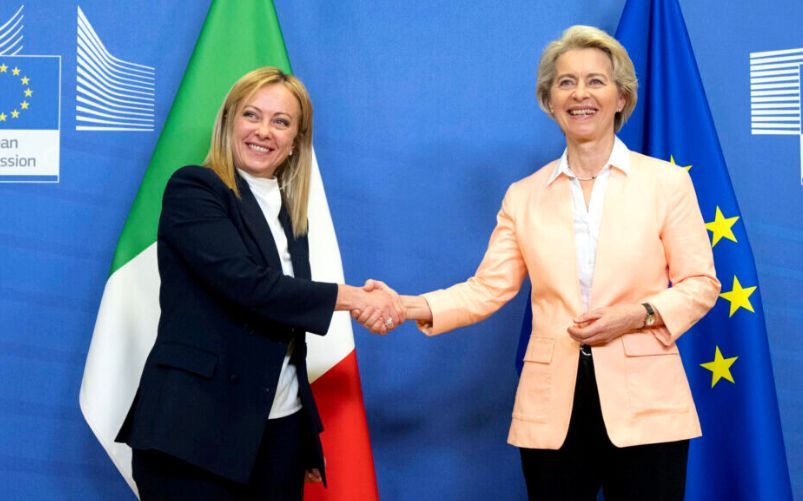 giorgia meloni e Ursula von der leyen