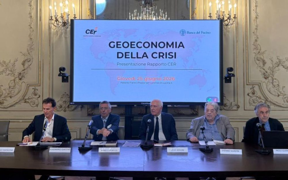 Geoeconomia della crisi, Banca del Fucino ospita la presentazione del Rapporto CER