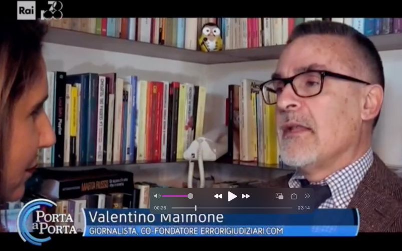 Il giornalista Valentino Maimone ospite a Porta a Porta
