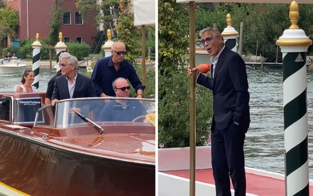 George Cloney arriva alla mostra del Cinema di Venezia