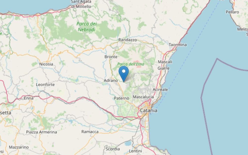Scossa di terremoto di magnitudo 4.5 nel Catanese