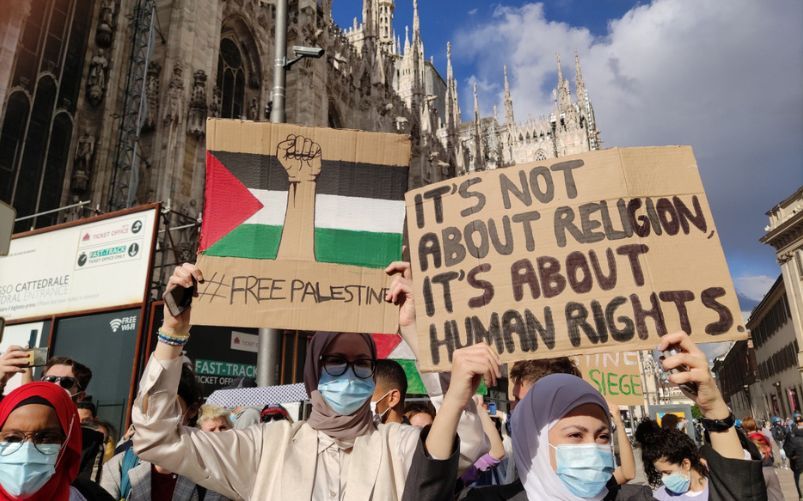 Manifestazioni causa palestinese