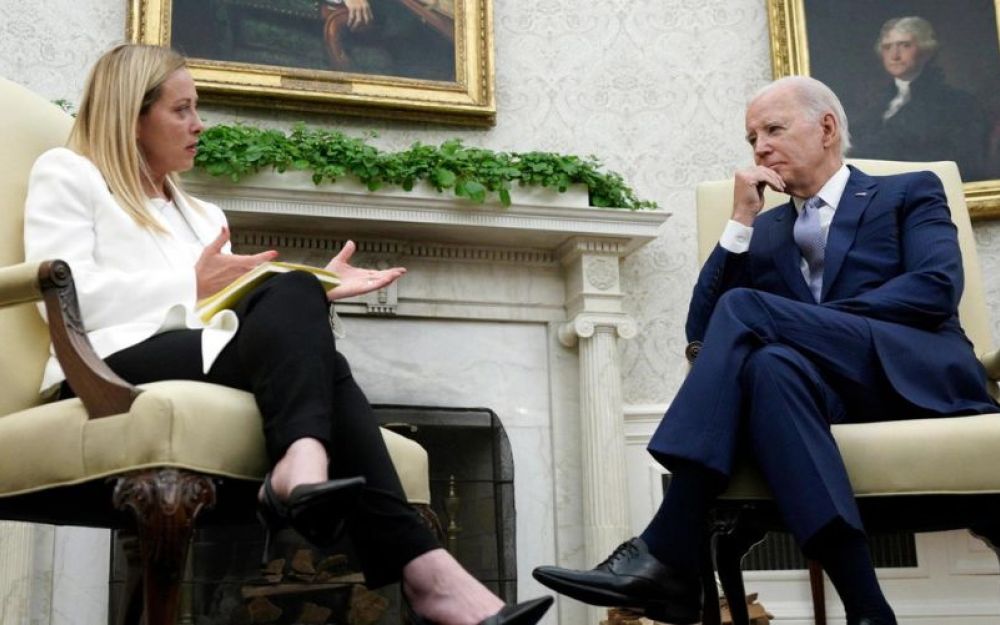 Giorgia Meloni e l'amico americano Joe