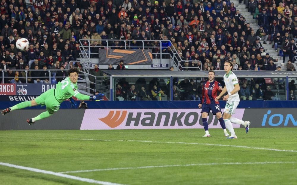 Pellegrini risponde a Bernardeschi, Bologna-Roma 1-1