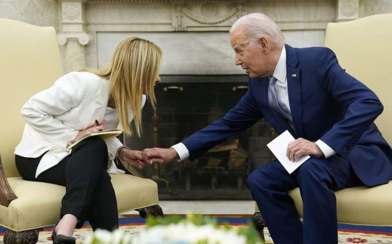 Meloni e Biden