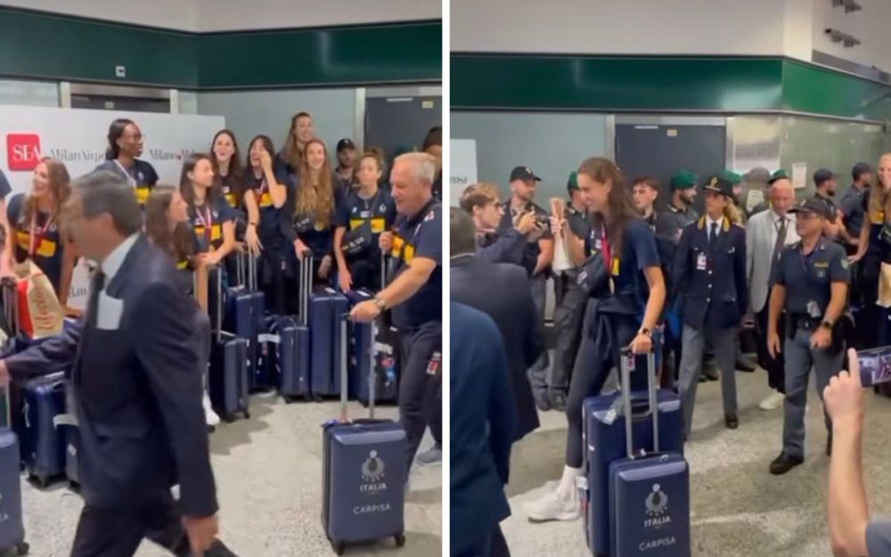 Le Azzurre del volley arrivano a Malpensa - IL VIDEO