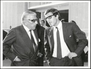 Alexander Onassis con il padre, l'armatore Aristotele Onassis