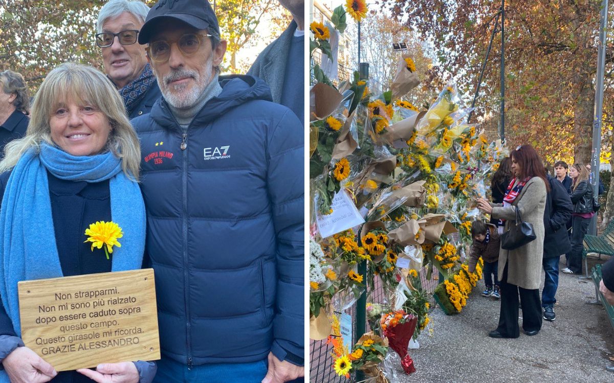 Milano protesta girasoli